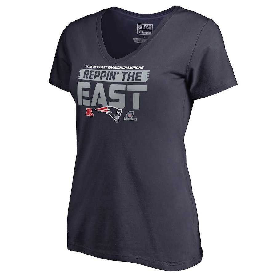Women Patriots Navy 2018 NFL Playoffs Reppin' The East T-Shirt,We sell and wholesale Women Patriots Navy 2018 NFL Playoffs Reppin' The East T-Shirt on line form chian!